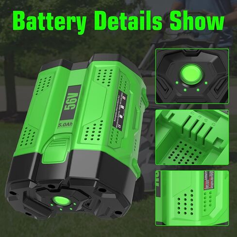 5000mAh Replacement for EGO 56V Battery Compatible with EGO Battery 5.0Ah High Capacity Lithium Power Tools Compatible with BA2800 BA4200 BA4200T BA1400 BA1400T BA2240 Cordless Power Tool(Green) in Kuwait