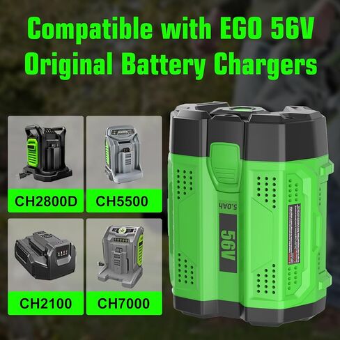 5000mAh Replacement for EGO 56V Battery Compatible with EGO Battery 5.0Ah High Capacity Lithium Power Tools Compatible with BA2800 BA4200 BA4200T BA1400 BA1400T BA2240 Cordless Power Tool(Green) in Kuwait