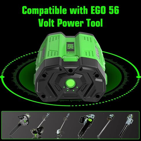 5000mAh Replacement for EGO 56V Battery Compatible with EGO Battery 5.0Ah High Capacity Lithium Power Tools Compatible with BA2800 BA4200 BA4200T BA1400 BA1400T BA2240 Cordless Power Tool(Green) in Kuwait