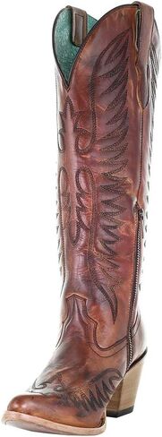 Corral Boots Women's Handcrafted Western Boots | J Toe Tall Cowboy Boots with Embroidery Design in Kuwait