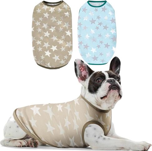 Hawaiian Dog Shirts,Quick Dry Summer Cooling Mesh Coconut Printing T-Shirt for Medium Dogs,Blue+Yellow M in Kuwait