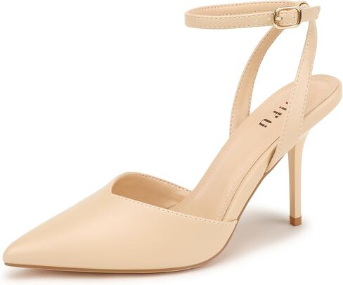IDIFU IN4 High Heels for Women Stiletto Pumps Closed Toe | Pointed Adjustable Ankle Strap Heel Pump Sexy Cute Backless Wedding Party Comfortable Prom Dress Shoes in Kuwait