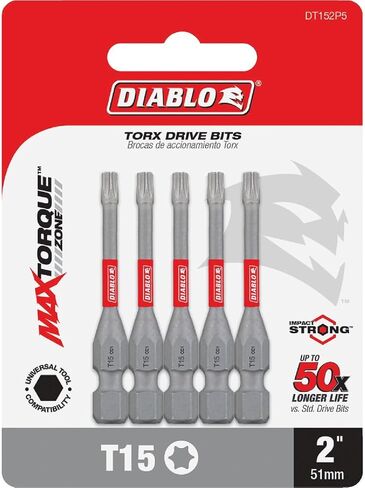 Diablo 2 in. #15 Torx Drive Bits (5-Pack) in Kuwait