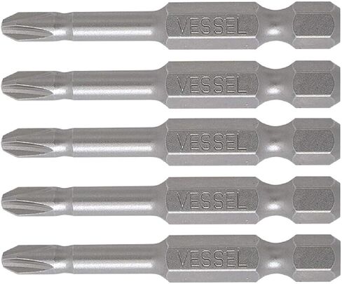 VESSEL Neck Torsion Power Bits PH2X50 5PC (Carded) in Kuwait