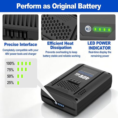 2 Packs 40V 6.0Ah Replacement for Kobalt 40V Battery KB440-03 KB440-06 KB640-03 KB640-06 KB240-06 in Kuwait