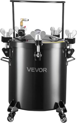 VEVOR Heavy Duty Steel Pressure Pot, 10.6 Gal/40 L Heavy Duty Steel Air Tool Pressure Pot, Pressures Pots with Three Quick-Connect Couplers for Home Use, DIY, Art Creations, Large-Diameter Tank in Kuwait