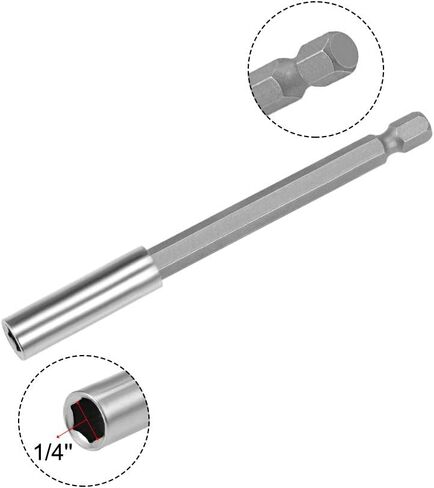 Extension Extend Socket Drill Bit Holder Magnetic Hex Screwdriver Power Tools,4-inch Length,1/4inch-Hexagon Drill in Kuwait