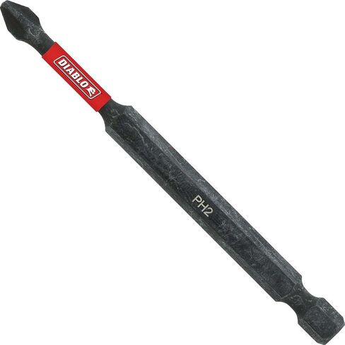 Diablo Phillips Drive Bits with Torque Resistant Design for Maximum Performance - Optimized Tip, Laser Engraved Type and Size - 1/4" Hex, 3-1/2" Length, PH1 Screwdriver Head - Bulk - DPH135B in Kuwait