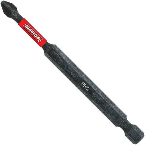 Diablo Phillips Drive Bits with Torque Resistant Design for Maximum Performance - Optimized Tip, Laser Engraved Type and Size - 1/4" Hex, 3-1/2" Length, PH1 Screwdriver Head - Bulk - DPH135B in Kuwait