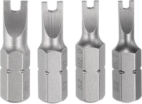 HARFINGTON 4pcs U Shape Screwdriver Bits U#1.7#2.0#2.3#2.6 1/4" Hex Shank 1" Insert Bits S2 Magnetic U Type Screwdriver for Electronic Appliances in Kuwait