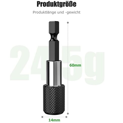 Quick Change Bit Holder Magnetic 4 Pieces 1/4 Inch Magnetic Bit Holder Cordless Screwdriver Suitable for Cordless Screwdrivers Drills Screwdriver Wind Screw 60 mm Length in Kuwait