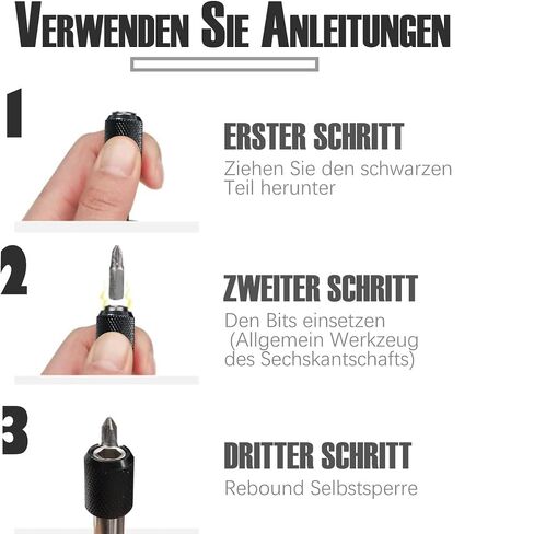 Quick Change Bit Holder Magnetic 4 Pieces 1/4 Inch Magnetic Bit Holder Cordless Screwdriver Suitable for Cordless Screwdrivers Drills Screwdriver Wind Screw 60 mm Length in Kuwait