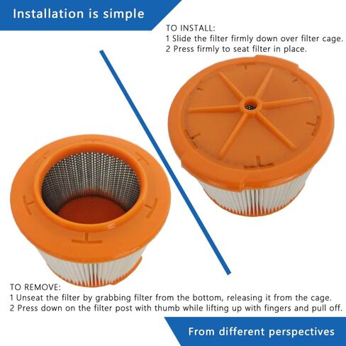 1 PACK brikiwee VF3800 Replacement Pleated HEPA Filter compatible with Most 3-4.5 Gallon Wet Dry vacuum cleaner Accessories in Kuwait