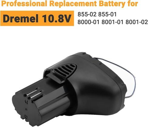 Shentec 10.8V 3000mAh Battery kit Compatible with Dremel 855-02 855-01 | 8000-01 8001-01 8001-02 Cordless Tool battery(1 Battery+Charger) in Kuwait