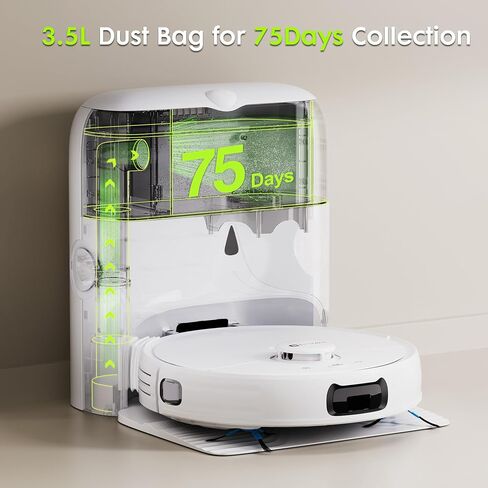 6 Pack Disposable Dust Bags for V5 Robot Vacuum Cleaner, 3.2L Large Capacity Vacuum Cleaner Dust Bags for V5, V5 PRO in Kuwait