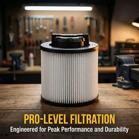 2-Pack Washable Reusable Replacement Filter Kit with Cleaning Brush for 4-5 Gallon Wet/Dry Vacuums - Fits DXVC4001 DXV04T DXV05P DXV05S DXV06G DXV08SA DXV08S DXV08SL in Kuwait