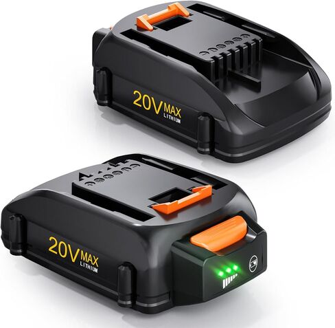 2-Pack 4.0Ah Replacement for Worx 20V Battery, Replaces WA3520 WA3575 WA3571 WA3577 etc, Compatible with Worx Battery 20V Power Share Tools WG251s WG255s WG540s WG890 WG891 and More in Kuwait