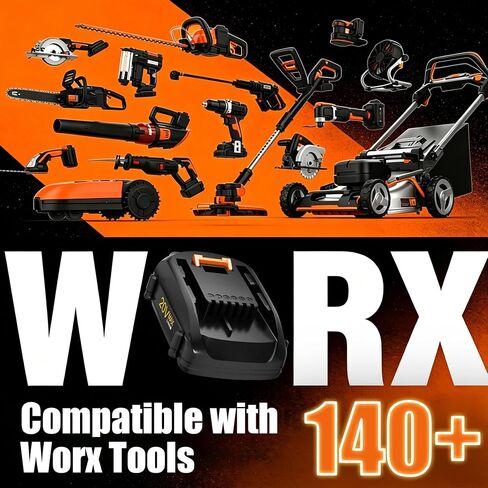 2-Pack 4.0Ah Replacement for Worx 20V Battery, Replaces WA3520 WA3575 WA3571 WA3577 etc, Compatible with Worx Battery 20V Power Share Tools WG251s WG255s WG540s WG890 WG891 and More in Kuwait