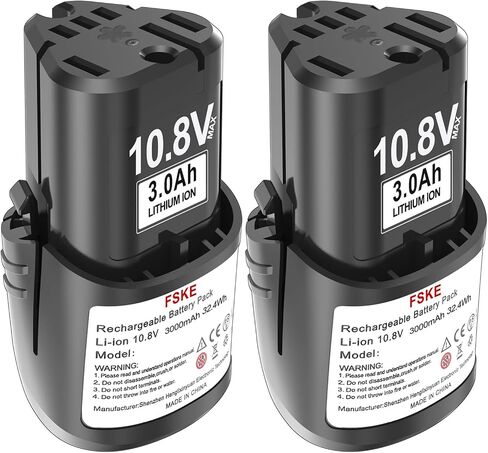 FSKE 3000mAh Replacement for Stihl 10.8V Battery 2Packs | Excellently Lithium Compatible with Stihl 10.8V Batteries Power Tools in Kuwait
