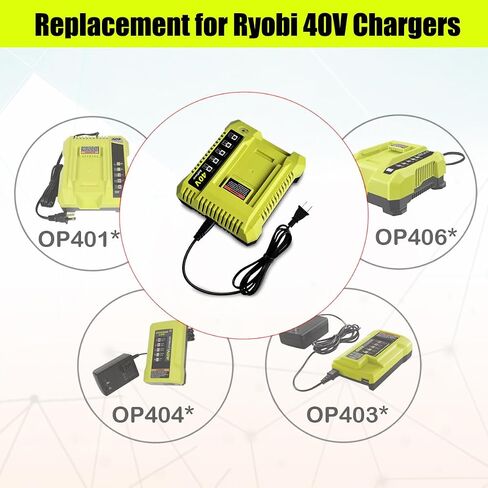 BatPower 6.5Ah 40V Battery & Charger Combo Compatible with Ryobi 40 Volt Lithium Cordless Outdoor Tools, High Output Replacement Battery Pack and Charger Set for 40V Mowers and Blowers (2-Piece Set) in Saudi Arabia