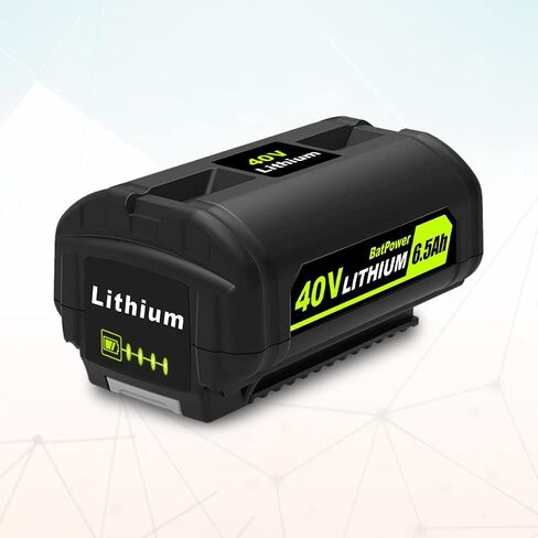 BatPower 6.5Ah 40V Battery & Charger Combo Compatible with Ryobi 40 Volt Lithium Cordless Outdoor Tools, High Output Replacement Battery Pack and Charger Set for 40V Mowers and Blowers (2-Piece Set) in Saudi Arabia