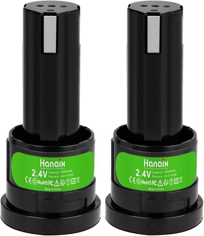 2Pack 3500mAh NI-MH Battery Replacement for Milwaukee 2.4v Battery 48-11-0100 6538-1 6539-1 6539-6 6540-1 6545-6 6546-1 6546-6 6547-1 6547-22 6550-20 in Kuwait
