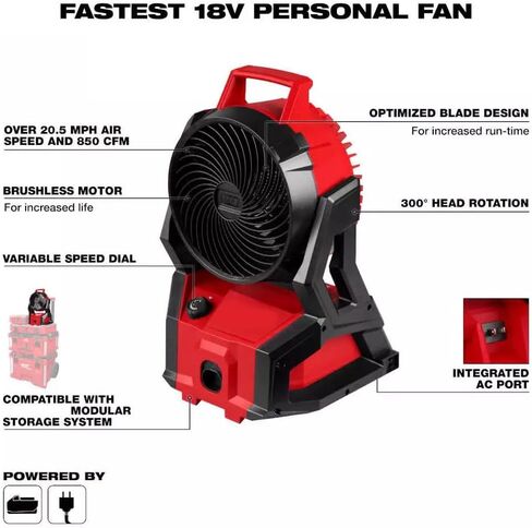 0818-20 fits Milwaukee M18 18V Brushless Fan - Bare Tool in Kuwait