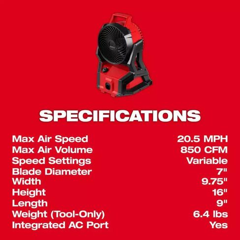 0818-20 fits Milwaukee M18 18V Brushless Fan - Bare Tool in Kuwait