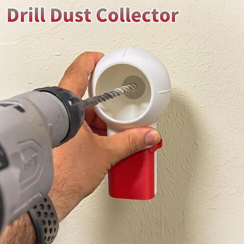 Rotating Dust Collector Drill Attachment, 360 Spinning System with Heavy-Duty Plastic Housing - Drill Debris Removal for Dust-Free Drilling, Compatible with Standard Drills in Kuwait
