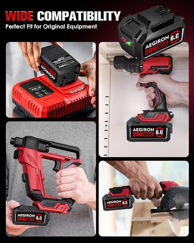 Replacement for Skil 20V Battery 6.0Ah, Compatible with Skil 20 Volt Cordless Power Tools, Fits BY5100B-00 BY519601 BY519603 BY519701 BY519702 BY519703 in Kuwait