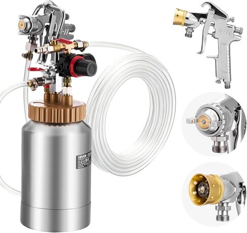 VEVOR Heavy Duty Steel Pressure Pot, 10.6 Gal/40 L Heavy Duty Steel Air Tool Pressure Pot, Pressures Pots with Three Quick-Connect Couplers for Home Use, DIY, Art Creations, Large-Diameter Tank in Kuwait