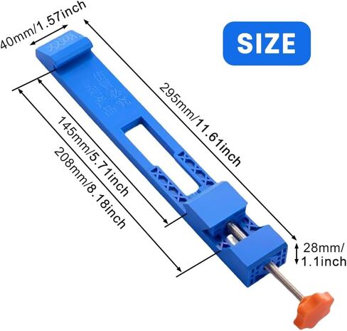 Adjustable Cutting Machine Base Guide, Circular Saw Guide Rail, Electric Circular Saw Milling Positioning Clamp for Wood Tile Precision Cutting Tasks(Blue) in Kuwait