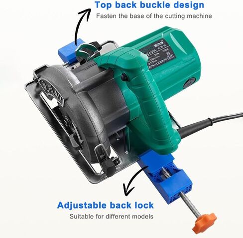 Adjustable Cutting Machine Base Guide, Circular Saw Guide Rail, Electric Circular Saw Milling Positioning Clamp for Wood Tile Precision Cutting Tasks(Blue) in Kuwait
