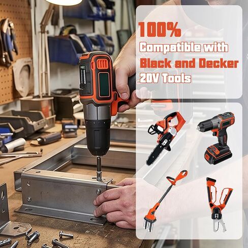 4000mAh Li-ion Replace for BLACK+DECKER 20V MAX Battery Compatible with Black & Decker LBXR20 LBXR2020 LBX20 LBXR2520 LB2X4020 LB2XR20 LST220 with Higher Safety Cordless Power Tools XR Batteries in Saudi Arabia