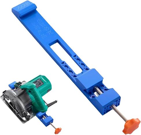 Adjustable Cutting Machine Base Guide, Circular Saw Guide Rail, Electric Circular Saw Milling Positioning Clamp for Wood Tile Precision Cutting Tasks(Blue) in Kuwait