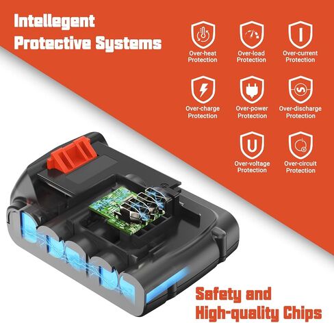4000mAh Li-ion Replace for BLACK+DECKER 20V MAX Battery Compatible with Black & Decker LBXR20 LBXR2020 LBX20 LBXR2520 LB2X4020 LB2XR20 LST220 with Higher Safety Cordless Power Tools XR Batteries in Saudi Arabia