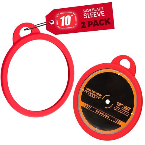 Saw Blade Storage 10" 2 Pack, Sleeve Silicone Saw Blade Protector Holder Cover, Protects Blade Edges Fingers and Easy to Access for Circular Miter Table Saw Blades and Table Saw Accessories in Kuwait
