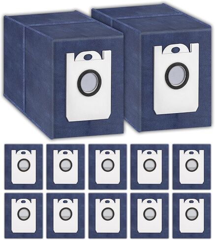 (12 Pack) Dustin & Orb-i Replacement Dust Bags Compatible with bObsweep Dustin & Orb-i Self-emptying Robot Vacuum Cleaner, Accessories Kit, Vacuum Bags, Disposable Bags, Canister Bags in Kuwait