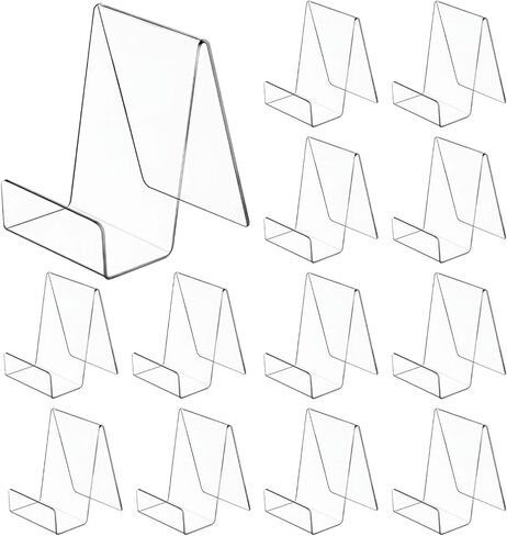 SHENLIU 12 حامل كتب شفاف، حامل حامل أكريليك مقاس 6 × 4 بوصة، حامل عرض للكتب، حوامل عرض للألبوم، القرص المضغوط، أوراق الموسيقى، اللوحة، الأعمال الفنية، الهاتف، الكمبيوتر اللوحي، المجلة، البطاقة البريدية in Kuwait