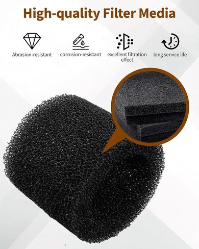 2-1/2 in CMXZVBE38660 Vacuum Muffler Foam Silencer Diffuser Fit for Craftsman for Ridgid Shop Wet Dry Vac Accessories, 6Pcs in Kuwait