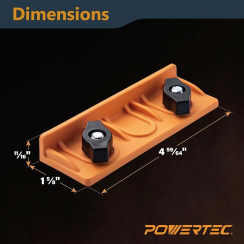 POWERTEC T-Track Long Stop Kit – Universal T-Track Stop Block Set for Woodworking, Sanding, Routing, and CNC Table Applications, 2 Pack (72386) in Saudi Arabia
