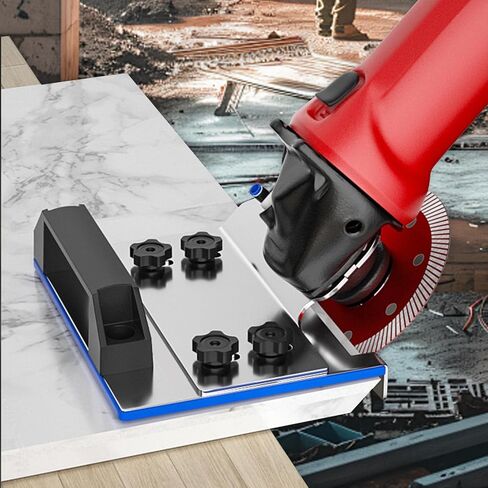 45 Degree Angle Grinder Stand Attachment, Tile 45° Chamfering Tool, Wet Tile Cutter Tool for 100-Type Angle Grinder, Adjustable Angle Grinder Bracket, for Ceramic Stone Cutting in Kuwait