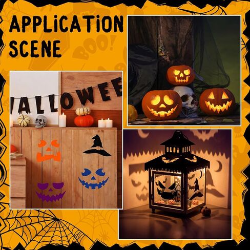 RattanView 12 Pcs Halloween Acrylic Router Template 7.9 x 5.5 Inches | Varied Scary Face Designs for Woodworking, Clear Acrylic Stencils Carving Tool, Ideal for Halloween DIY Craft in Kuwait