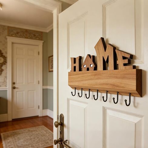 Wall Key Holder Router Template Acrylic Inlay Template for DIY Wooden Key Rack Wall Mount Decorative Organizer for Entryway with Home Sign in Kuwait
