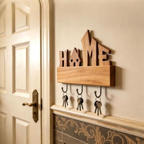 Wall Key Holder Router Template Acrylic Inlay Template for DIY Wooden Key Rack Wall Mount Decorative Organizer for Entryway with Home Sign in Kuwait