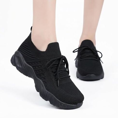 Women's Fashion Sneakers Breathable Mesh Walking Shoes Lightweight Casual Running Sport Shoes in Kuwait
