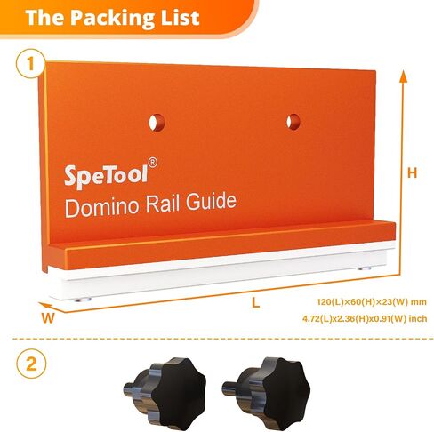 SpeTool Aluminum DomiRail Rail Guide Connector for FESTOOL DOMINO DF500 DF700,Compatible with Festool, Makita, Milwaukee & Evolution Guide Rails in Kuwait