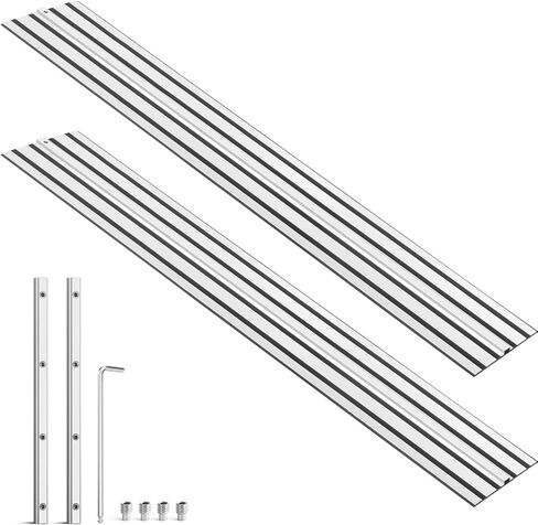 110" Guide Rail Compatible with Dewalt Track Saw, Includes 2x55" Guide Rails, 1xGuide Rail Connectors & Guide Rail Splinter Guard Strip in Kuwait