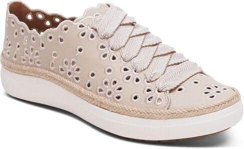 Aetrex Women Charlotte Orthopedic Lace-Up Sneakers - Arch Support Shoes Lightweight Leather Casual Sneakers for Women with Removable Insole, UltraSky Cushioning for All-Day Comfort in Kuwait