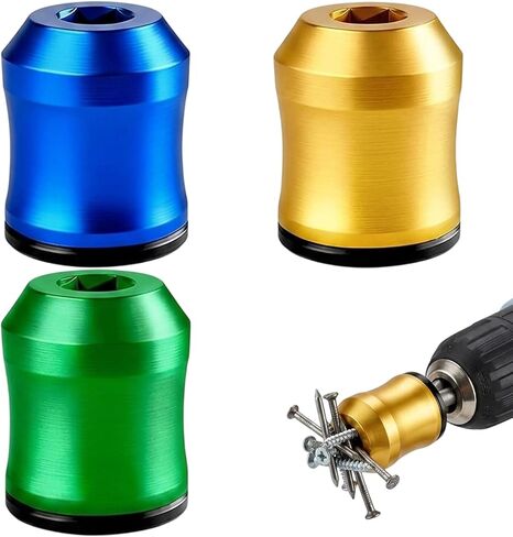 3Pcs Magnetic Screw Ring, Magnetizer & Demagnetizer Tool Set with Strong Magnetic Screw Ring for Drill, Professional Drill Bit Magnetizer Ring for Magnetic Screw Holder in Kuwait